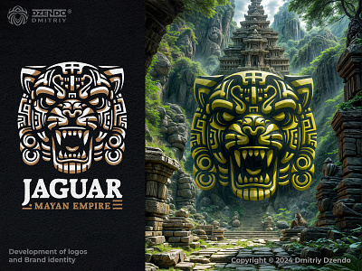 Jaguar Mayan Empire ancient empire animal aztecs branding evil beast jaguar logo logo design logo designer mayan empire mayan style portfolio predatory cat sacred jaguar