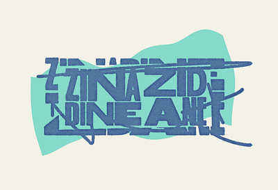 Zizou 1990s 90s branding football footballer illustration retro simple typography vector vintage zidane