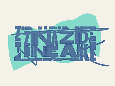 Zizou 1990s 90s branding football footballer illustration retro simple typography vector vintage zidane