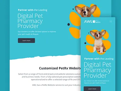 AWL Pet Meds - Web Design