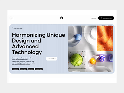 Website design interaction 3d animation design landing page minimal motion graphics ui ux web web design website