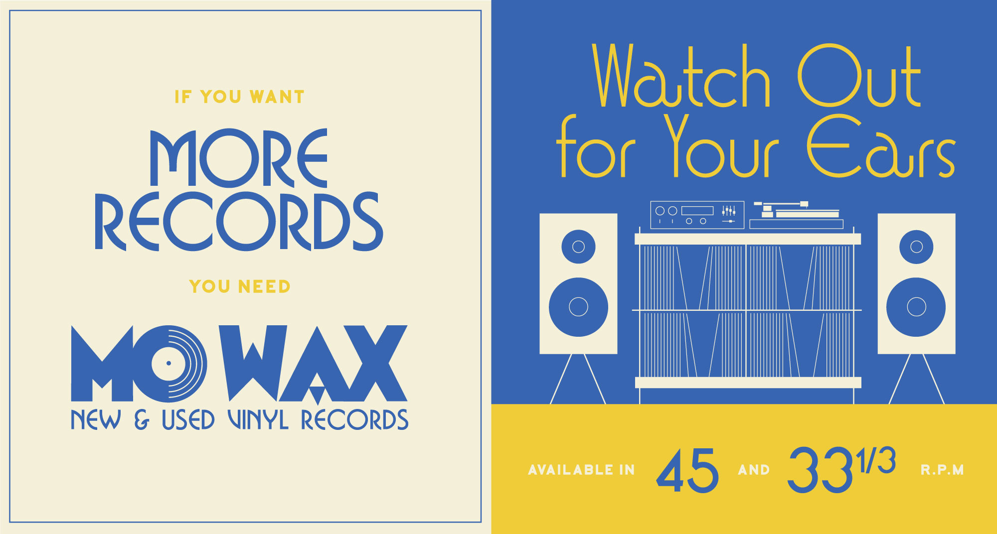 Watch Out for Your Ears branding design illustration logo monoline music poster records simple typography vector vinyl