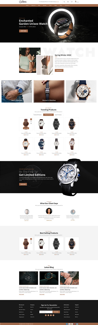 Watch Website Design 3d animation banner branding design graphic design logo motion graphics ui watch