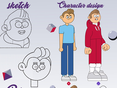 Character Design Process 🎨 3d animation branding character aniamtion character design design explainer video graphic design illustration logo motion graphics sketch vector