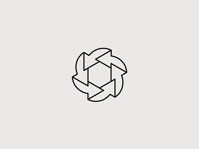 Recycle Hex abstract arrow branding concept cube design double meaning geometric hex hexagon logo minimalist recycle recycle symbol roxana niculescu simple symbol