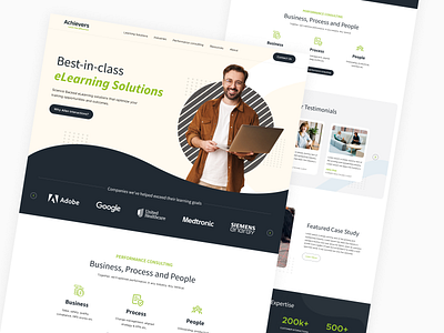 E-learning Platform Website Design best ui design creative design design elearning interface design trending ui ui uidesign ux design website concept