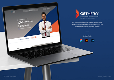 GST Hero Original Website Redesign and UI Enhancement branding finance landing page redesign ui design web design