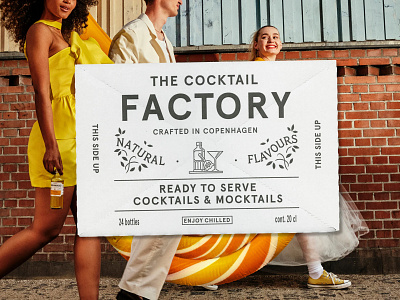 The Cocktail Factory - Brand architecture branding graphic design illustration logo mockup packaging typography ui