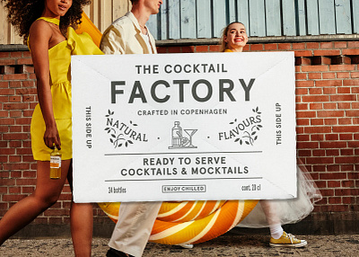 The Cocktail Factory - Brand architecture branding graphic design illustration logo mockup packaging typography ui