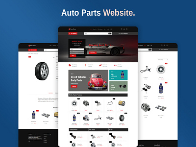 Auto Parts Theme Template branding design ecommerce illustration ui web design website design website template woocommerce wordpress