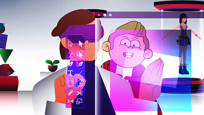 Laboratory Scene 🔬 animation branding design graphic design illustration logo motion graphics pixel animation vector