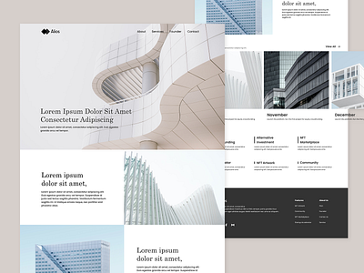 Architectural Agency website design graphic design ui uiux ux