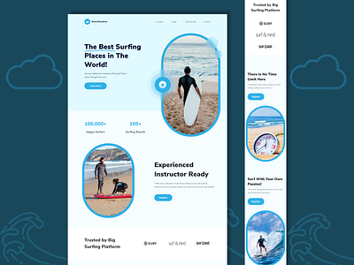 🌊 Discover the World's Best Surfing Spots 🌊 adventure soft design surfing travel ui uiux user interface ux website design