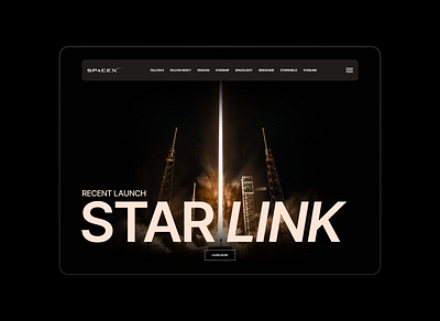 Redesigned Starlink Landing Page app branding design graphic design landing page logo product design space starlink typography ui ux web design