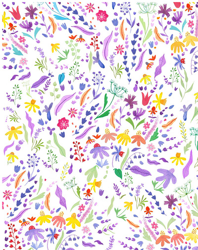 Pattern with flowers flowers graphic design illustration pattern procreate