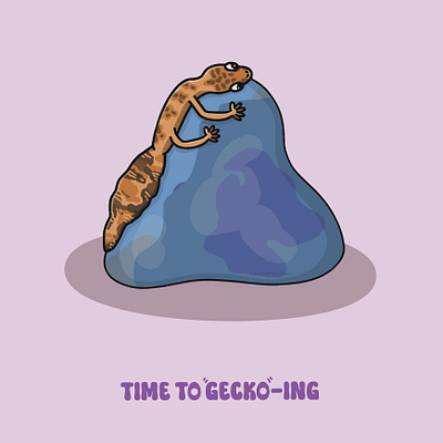 Gecko-ing! animal art animal illustration branding cartoon art cute illustration fun cartoon procreate reptile drawing