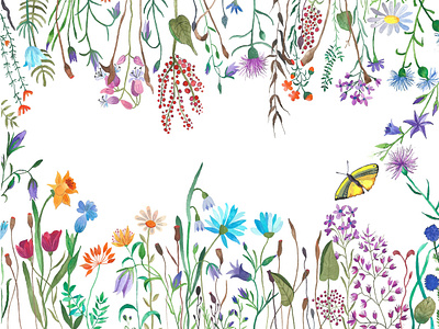 Spring Flowers illustration design flowers graphic design illustration spring watercollor