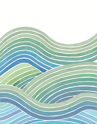 Waves pattern illustration procreate waves