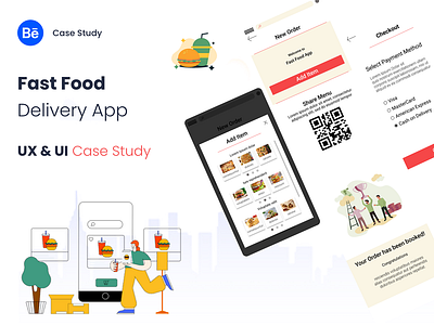 Fast Food Delivery App UX & UI Case Study android app app design app ui app ux case study fast food app food app food delivery app graphic design icons ios app menu design react app ui ux ux case study