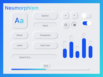 Neumorphism design figma neumorphism ui