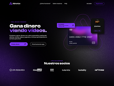 Adronize Home Page - UI/UX Design design graphic design ui web