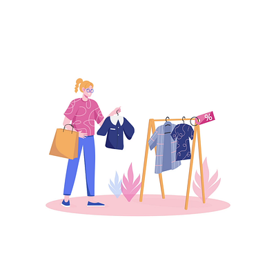 Woman Shopping 2D Animation 2d animation buyer clothes consumer behavio customer e commerce flat illustration motion online shopping online store product selection shop shopping shopping app shopping cart woman