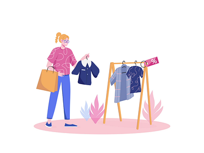 Woman Shopping 2D Animation 2d animation buyer clothes consumer behavio customer e commerce flat illustration motion online shopping online store product selection shop shopping shopping app shopping cart woman