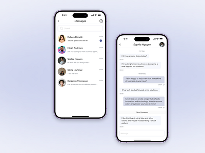 SHOT - Business Networking App | Messenger application business chats daily ui message messenger mobile design networking product design socail media ui ui trends ux