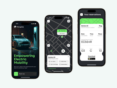 ChargeUp app app branding concept dailyui design graphic design mobility ui