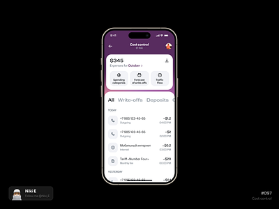 Cost control cell cost cost control daily ui design design app expense fee finance finance page mobile app my finance niki e price ui ux