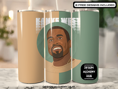 Kanye West Tumbler Wrap animation branding graphic design hollywood hollywood tumbler wraps kanye west kanye west tumbler kanye west tumbler wrap singer tumbler wrap taylor swift taylor swift tumblers tumblers ui