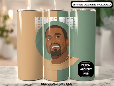 Kanye West Tumbler Wrap animation branding graphic design hollywood hollywood tumbler wraps kanye west kanye west tumbler kanye west tumbler wrap singer tumbler wrap taylor swift taylor swift tumblers tumblers ui