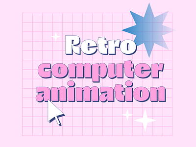 Retro computer animation animation computer motion graphics retro ui