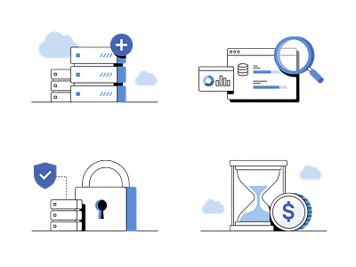 Server illust cloud design graphic design icon illustration security server