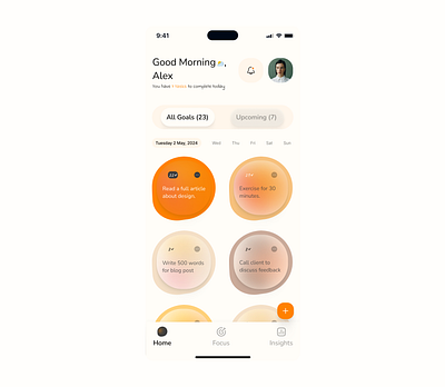 Productivity App 3d branding ui ux