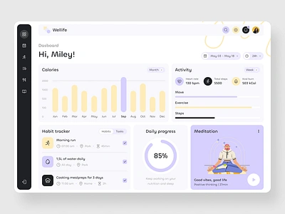 Wellness Coaching Platform branding dashboard logo platform ui uiux ux web