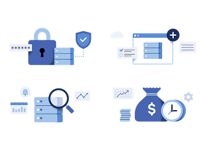 Server illust 2 cloud design graphic design icon illustration security server