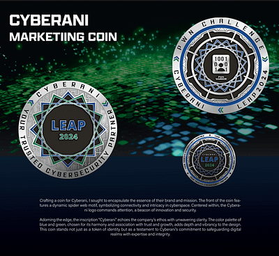 CYBERANI MARKETING COIN 3d animation branding coin comemorative crypto design graphic design illustration logo ui