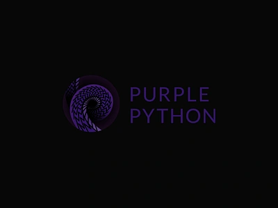 Purple Python P Letter Logo brand branding design illustration letter line logo logotype p purple puthon snake