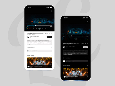 Video Streaming Mobile App Design Concept dark theme figma graphic design light theme mobile app mobile app design streaming app ui ux uxui design video streaming