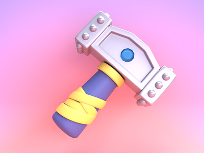 Pastel Hammer 3d 3d art 3d assets 3d game 3d icon pack 3d icons 3d illustrations 3d object 3d websites animation blender blender icons c4d cartoon design favicon game icon graphic design motion graphics pastel