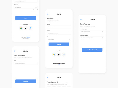 Mobile App Login / Signup Flow Design appui branding foecht login loginflow loginpage loginui mobileappdesign mobileappui signup signupflow signuppage signupui ui uidesign uiux uiux design ux uxdesign