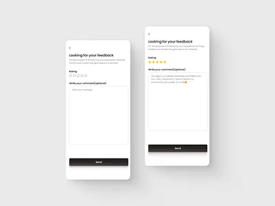 A Feedback Form app feedback form light mode mobile app