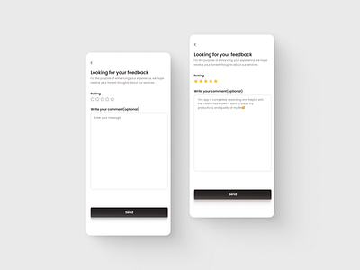 A Feedback Form app feedback form light mode mobile app