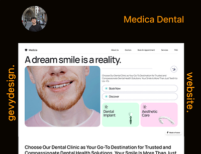 Medica Dental Website concept seo ui ux web developer webdesign website