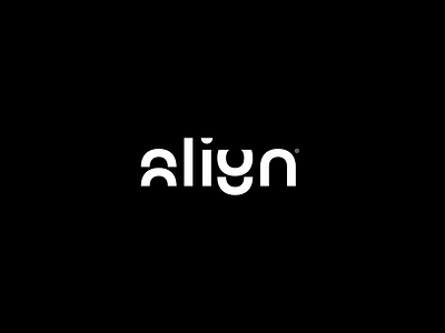 align creative agency clean design logomark logotype minimalist simple wordmark