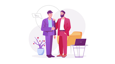 Business Partners 2D Animation 2d animation business business meeting business partners collaboration discussion flat illustration man meeting motion networking partners project management team building teamwork
