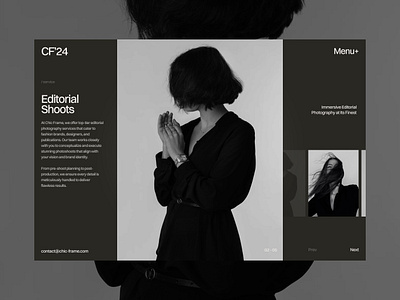 Typography & Layout Exploration / CF24 clean design editorial editorial website fashion fashion website grid minimal minimalist photography typo typography ui uidesign webflow website