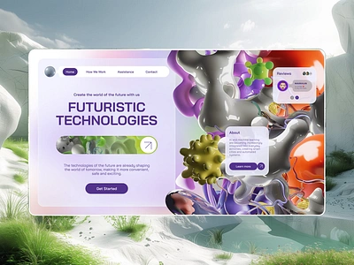 Futuristic Technologies 3d agency animation crypto design figma graphic design technologies ui ux web web3 website