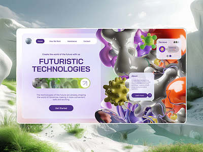 Futuristic Technologies 3d agency animation crypto design figma graphic design technologies ui ux web web3 website